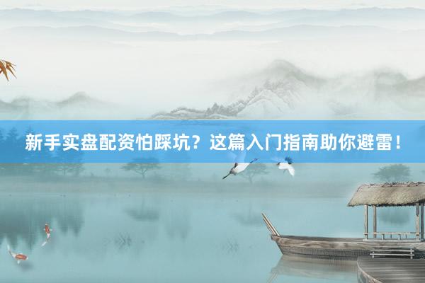新手实盘配资怕踩坑？这篇入门指南助你避雷！