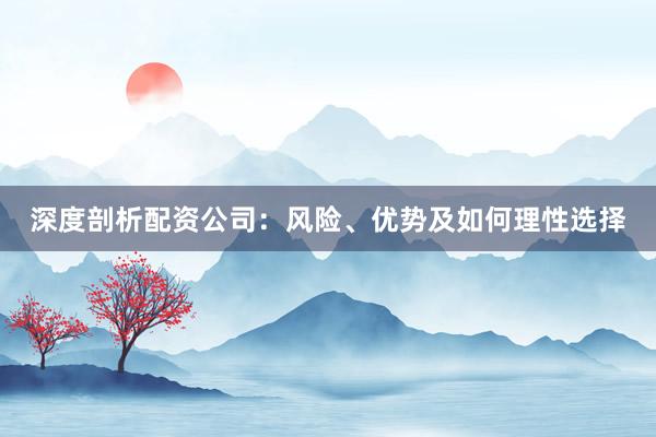 深度剖析配资公司：风险、优势及如何理性选择